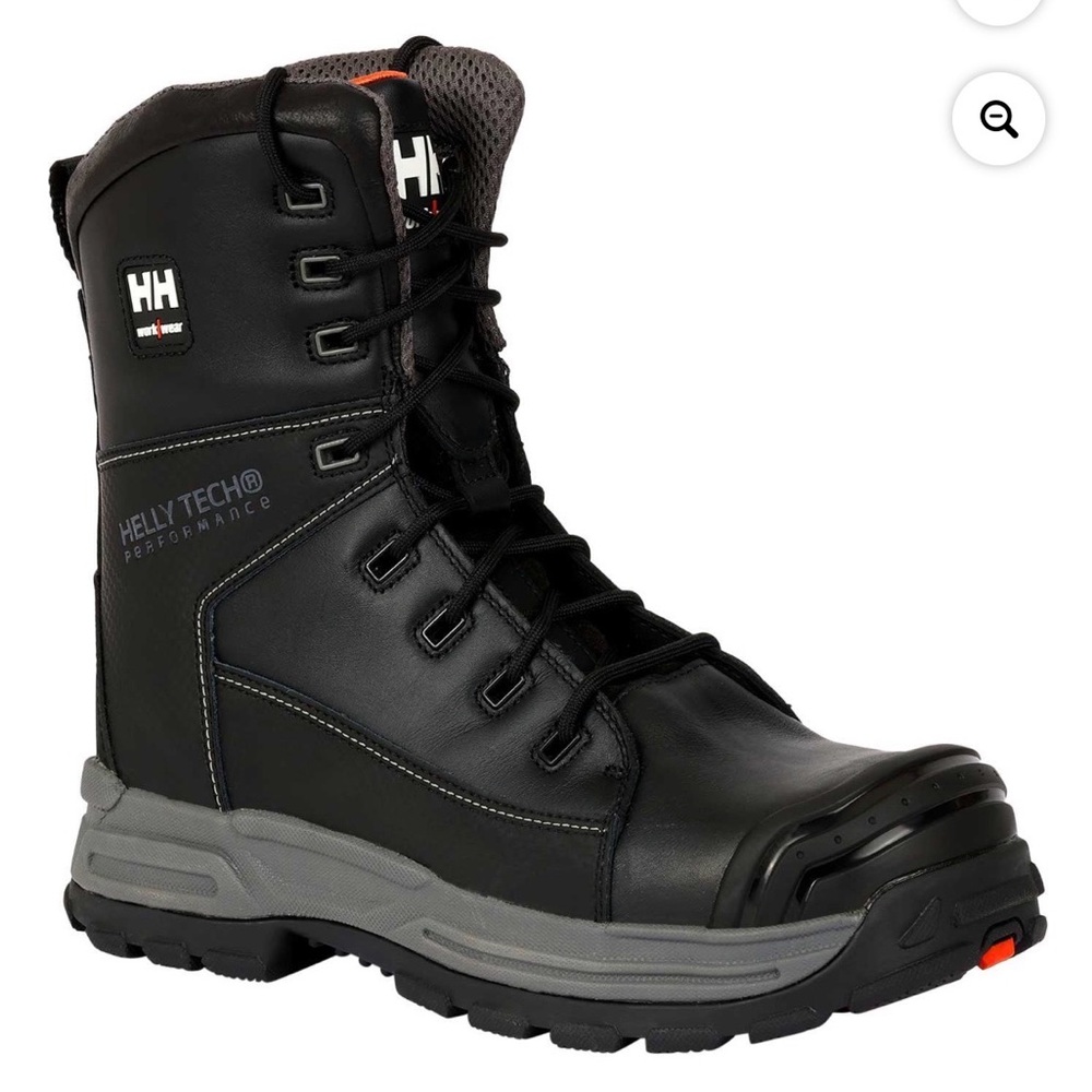 Helly Hansen Denison 8” Waterproof Blk and Gray Tech Boots NEW in BOX SZ 9.5
